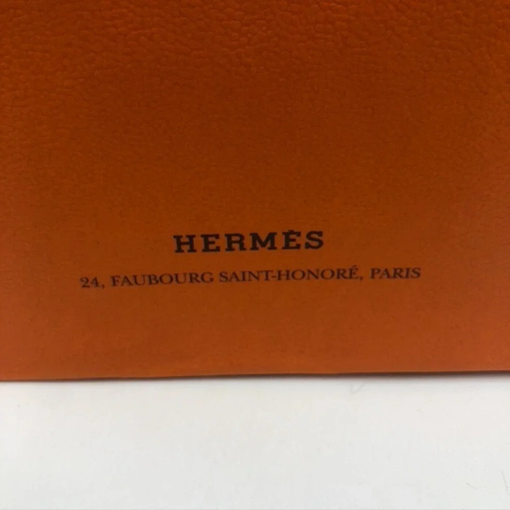 Hermes Authentic Orange‎ Paper Shopping Bag Gift Small Rectangle 5.75x8.75x2.75